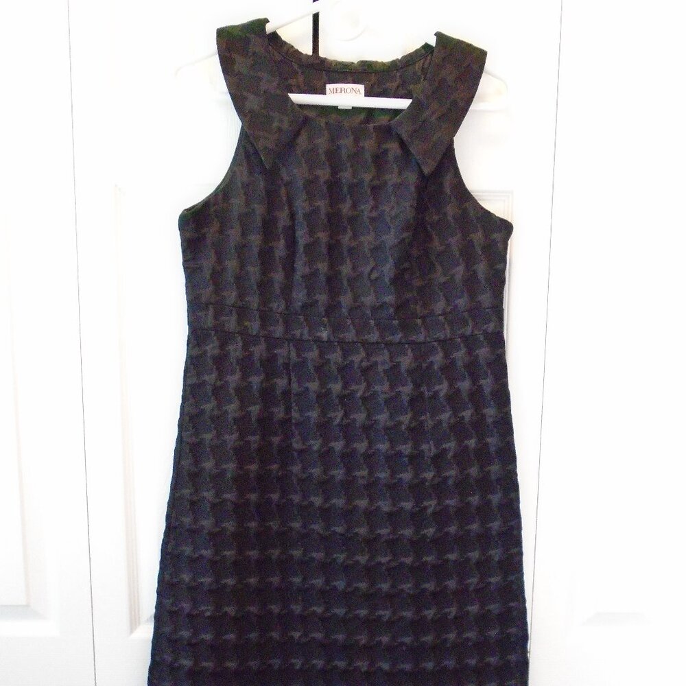 Houndstooth Cockail Dress / 60s inspo